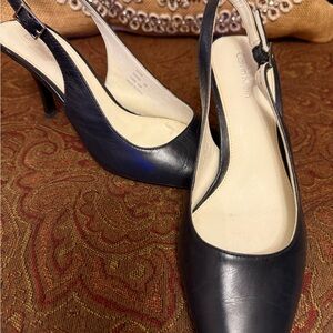 Calvin Klein Women's Classic Navy  Slingback Heels